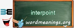 WordMeaning blackboard for interpoint
